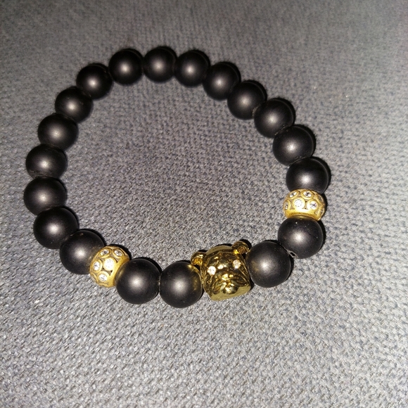Bulldog Agate For Grounding & Emotional Balance Crystal Bracelet - Picture 1 of 4